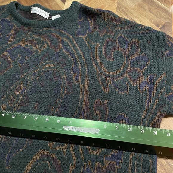 Collectif‎ Sweater Vintage 90s Soft Wool Blend Pullover Crewneck Italian Made XL - Picture 5 of 7
